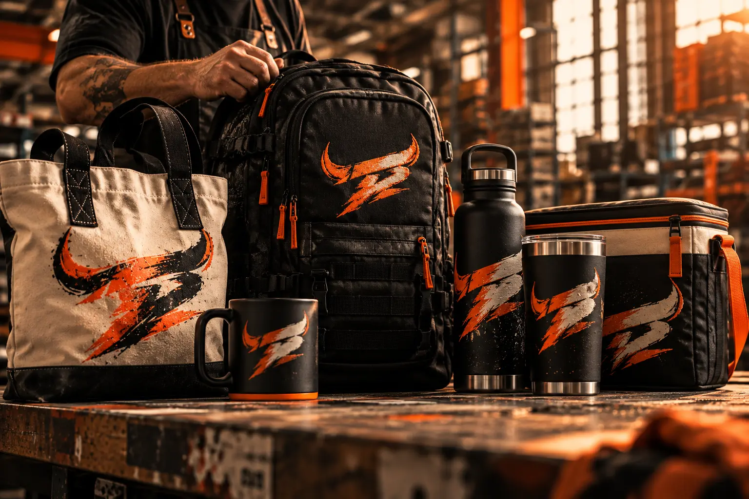Bags + drinkware
